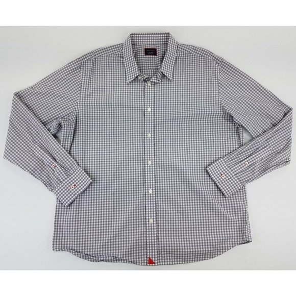 UNTUCKit Other - UNTUCKit Long Sleeve Button Down Shirt Men's 2XL Casual Check Gray Shirt B39